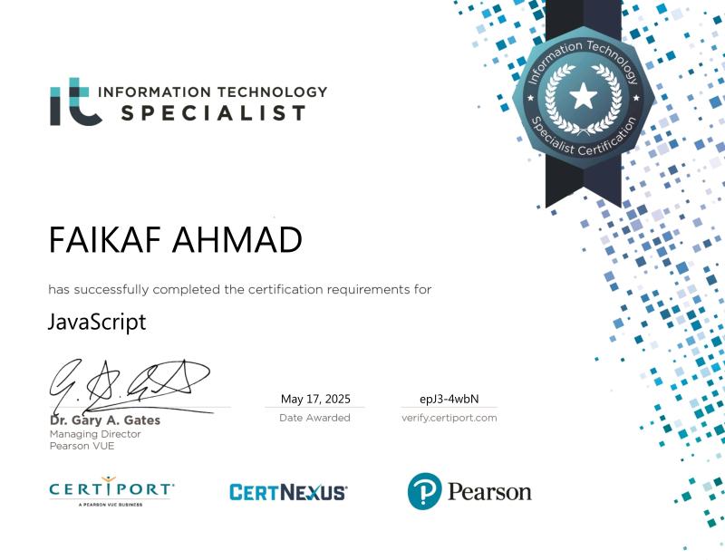 JavaScript Global Certification